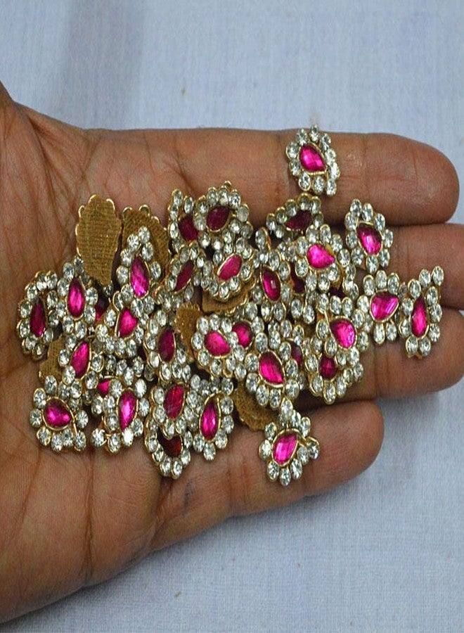 Lovetholy مجموعة لوفثولي 25 قطعة، 2 سم، رقع تطريز للرقبة تُخاط على الملابس والسترات والجينز والبلوزات والساري والفساتين (L-32.25) (وردي) - Image 1